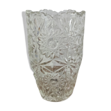 Vintage chiseled glass vase