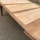 Renovated round Art Deco dining table, extendable, made of solid oak, 210cm.