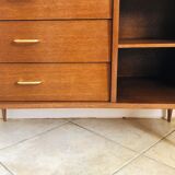 Scandinavian style dresser with 4 drawers and storage, circa 60