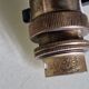 Old bronze lamp base, brown patina - Made in England