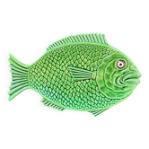 Fish dish in green earthenware