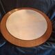 Teak circular bevelled wall mirror, Denmark 1960s