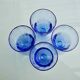 4 verres bleu myosotis