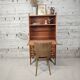 Secrétaire vintage en bois et rotin
