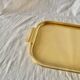 Plateau vintage Carefree en aluminium anodisé doré - Made in England