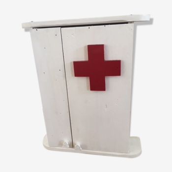 Wooden pharmacy furniture red cross