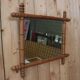 Miroir barbier en bois tourné 1900