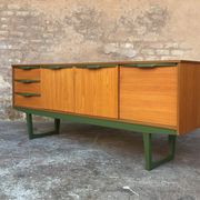 Scandinavian teak sideboard 3 drawers, 3 swing doors