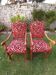 Lot de 2 fauteuils anciens retapissés – bois massif