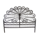 Black peacock rattan headboard