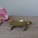 Petit cendrier tortue en laiton sculpté vintage