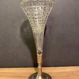 Cone vase, cut crystal bouquet (most certainly baccarat, saint louis ...)