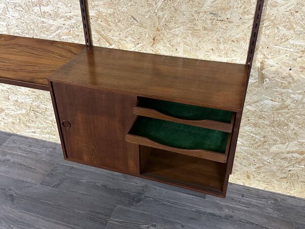60s 70s teak wall shelf Wall Unit Kai Kristiansen for FM Møbler Denmark