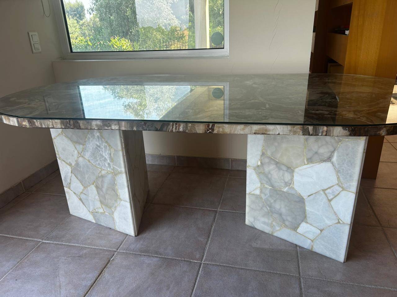 Silicified wooden table from Madagascar