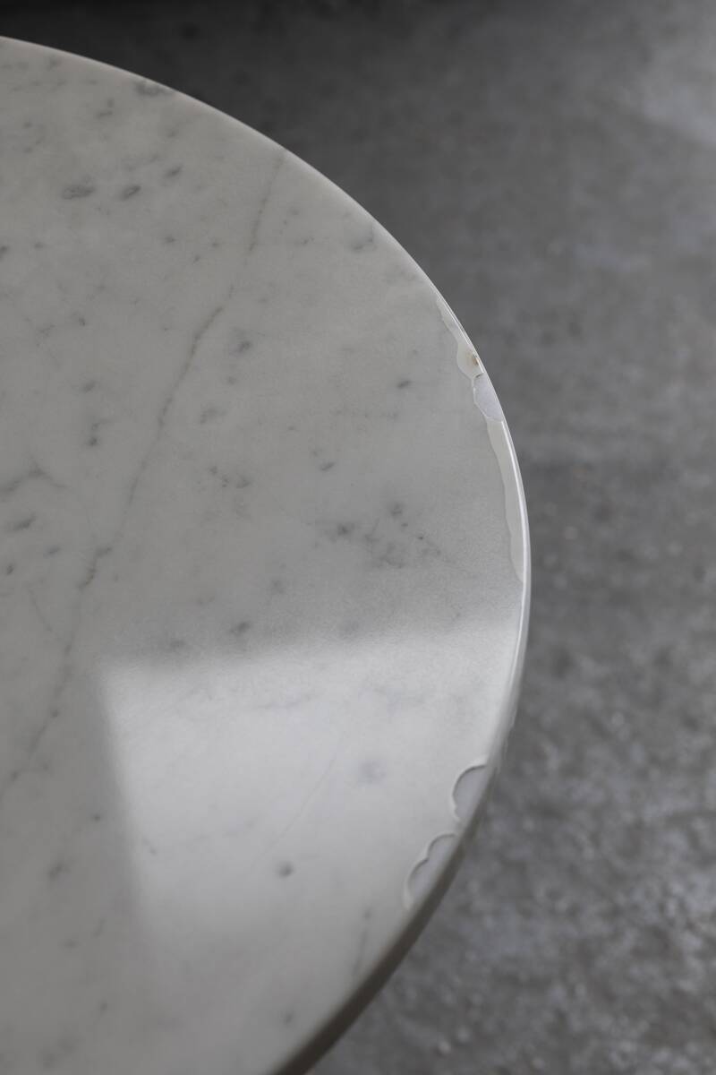 Side table chrome marble