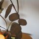 Golden metal brass flower lamp
