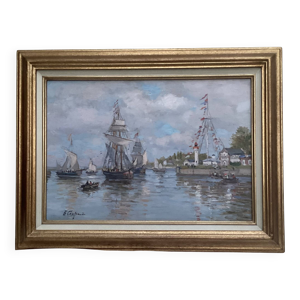 Tableau signé cadrée - hauteur