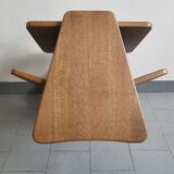 Vintage magazine holder side table 1960