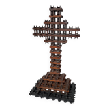 Crucifix sculpture Tramp Art 1900