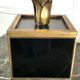 Palm tree table lamp in gilded metal and base in glass plates style year 70