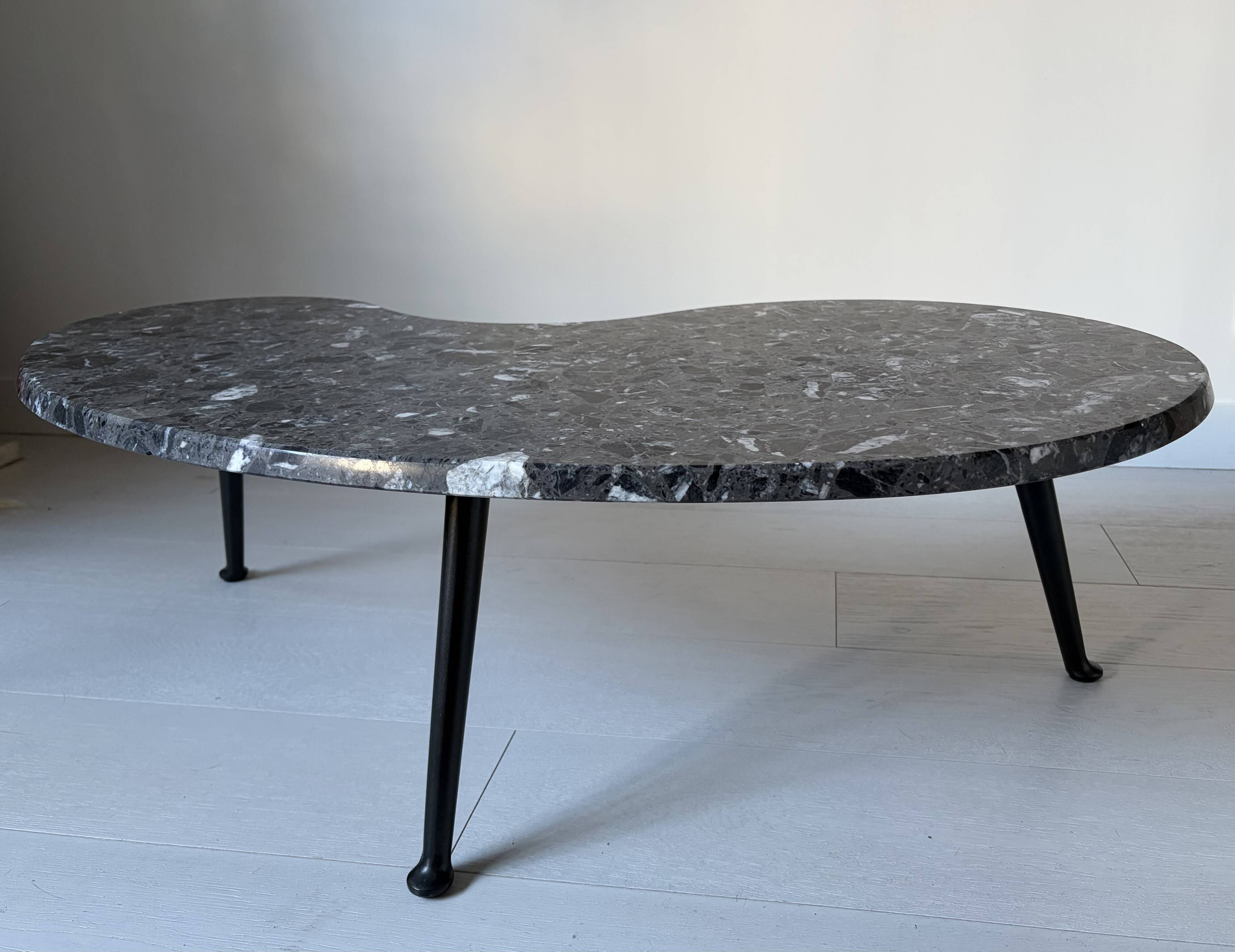 Tubble table by Pode/Leolux composite marble Grigio Carnico 50's style