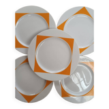 5 Guy Degrenne dessert plates