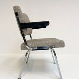 Gray upholstered designer armchair attributed to Gispen, 1960s