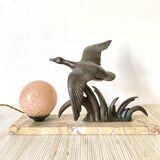Large Art Deco bird lamp, H27 cm