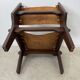 Vintage teak and leather armchair design Angel Pazmino brand Ecuador vintage 1960