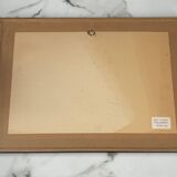 Framed antique watercolor, Gulf of Morbihan