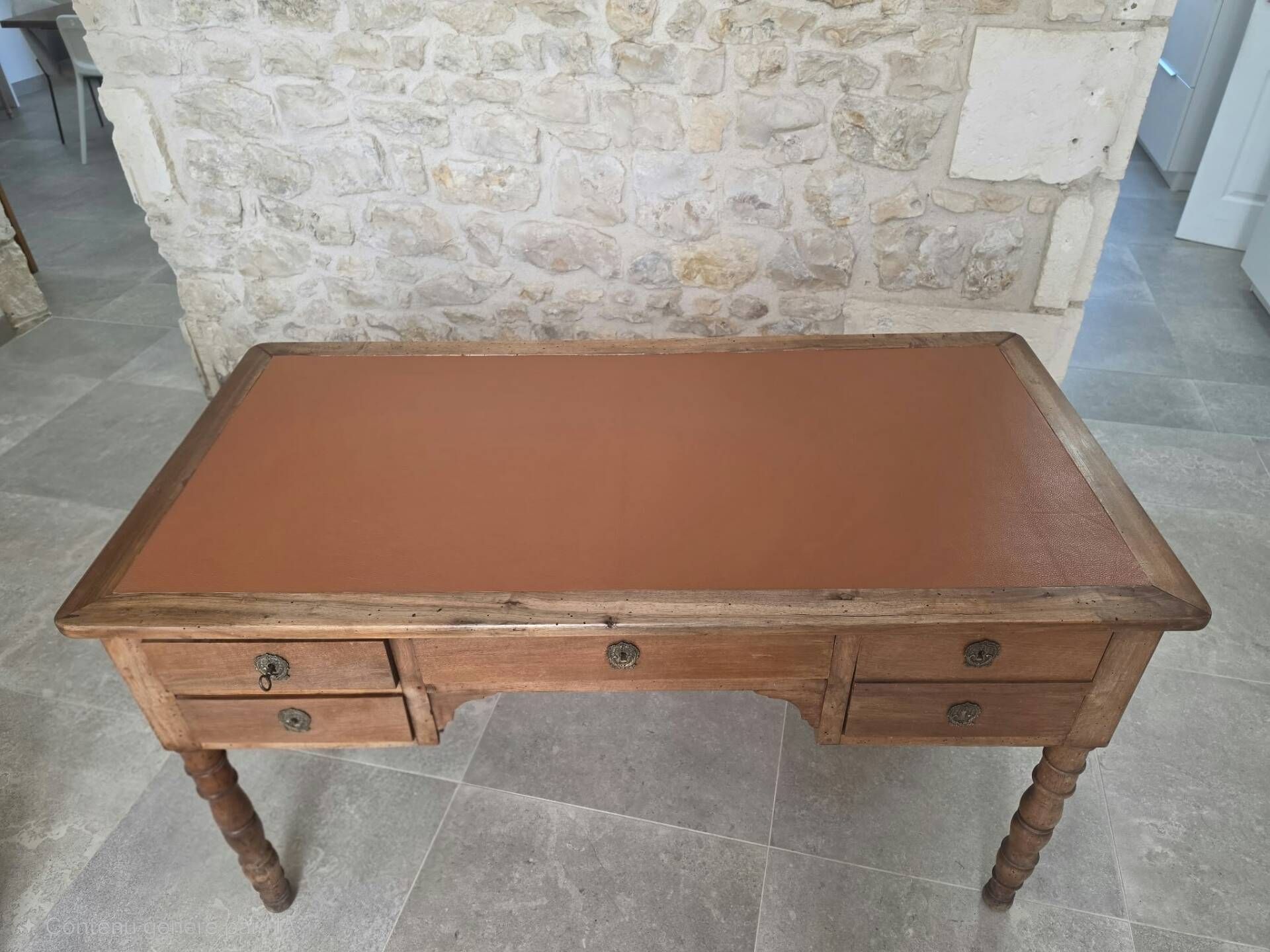 Antique solid wood desk
