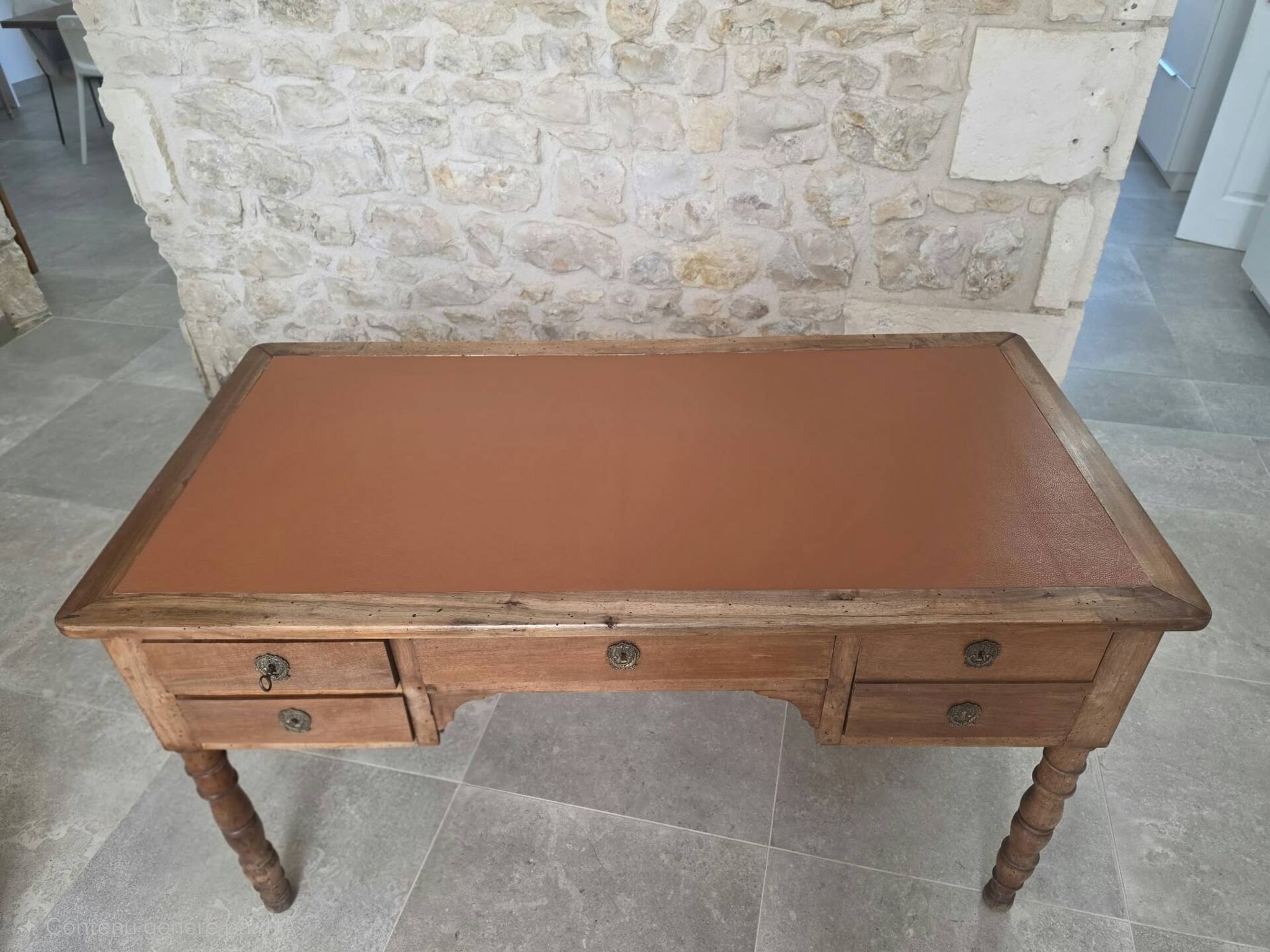 Antique solid wood desk