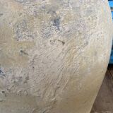 Yellow patinated cement grain jar