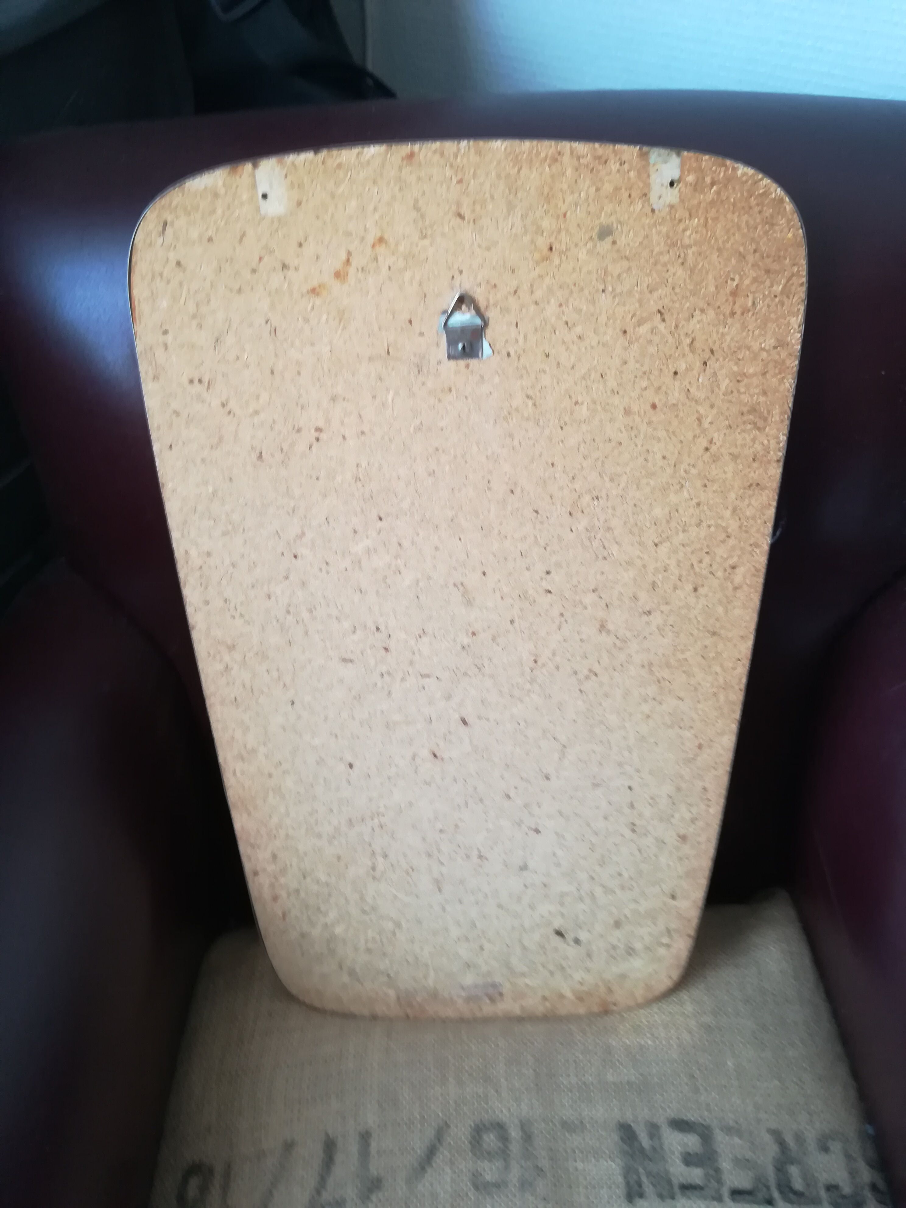 Asymmetric mirror shape free vintage brass 36x57cm