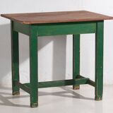 Antique green table in solid pine (circa 1920)