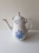 Blue floral teapot in fine bohemian porcelain signed TK Thun