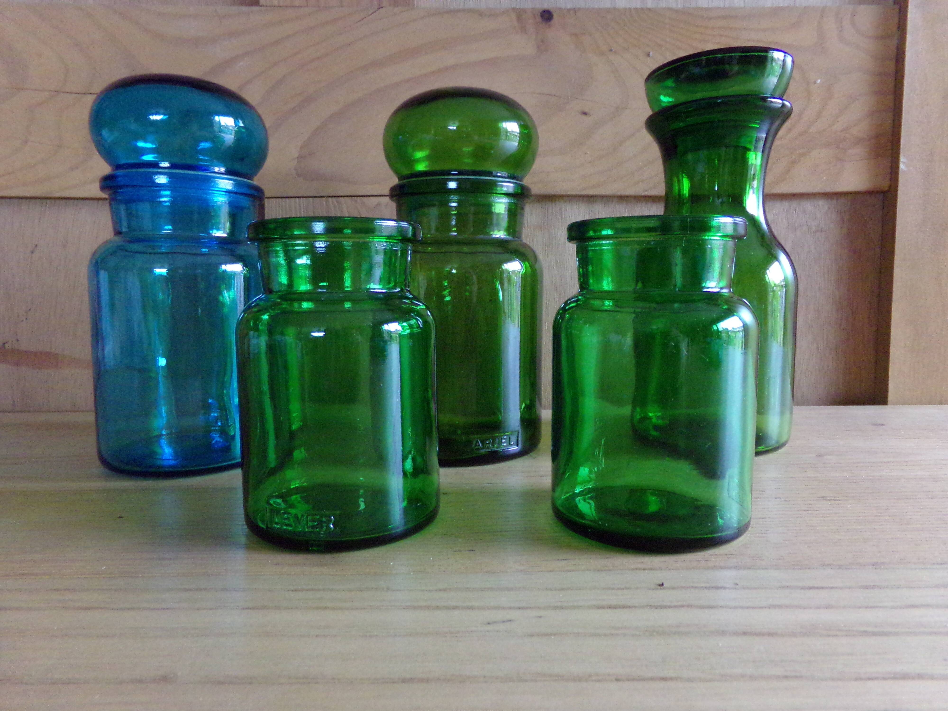 Set of 5 glass jars