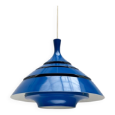 Mid-Century Space Age Blue Lamellar Pendant Lamp by Hans-Agne Jakobsson for Hans-Agne Jakobsson AB Markaryd, 1960s