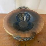 VALLAURIS Ceramic Brown & Blue Vintage Centerpiece