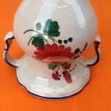Années 1950   Céramique Italienne  Petit vase balustre à décor floral