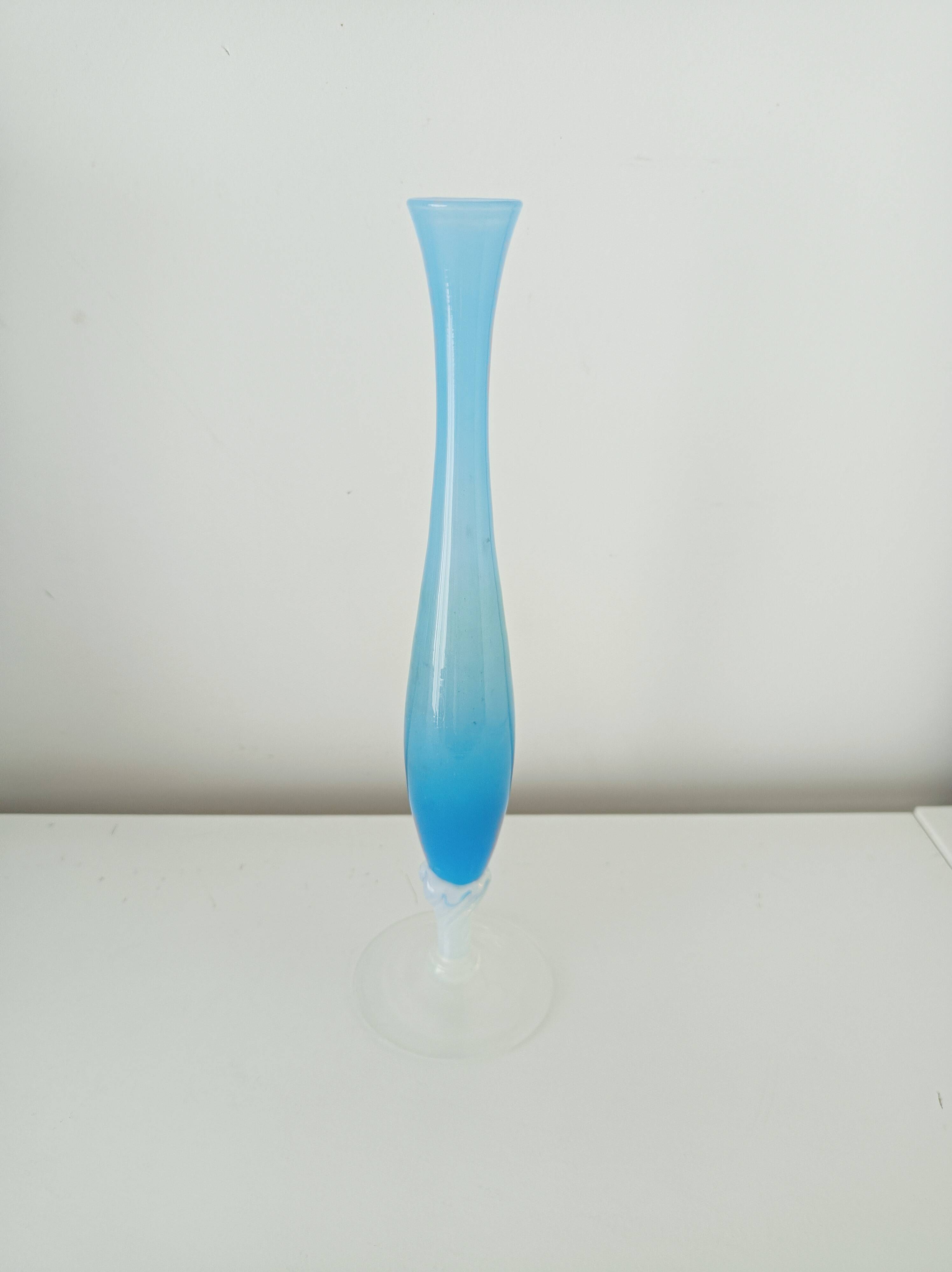 Set of 5 pastel opaline soliflore vases
