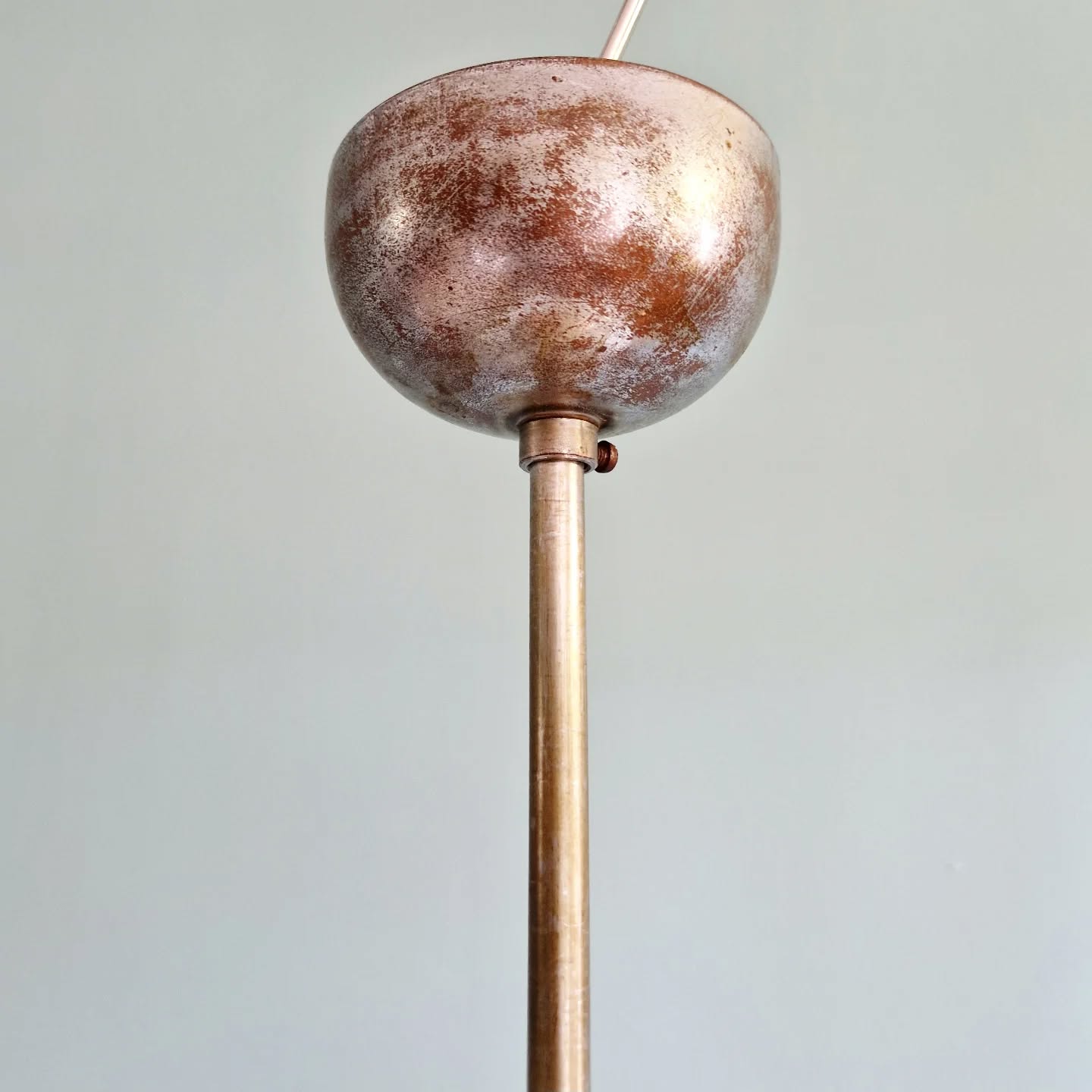 Bauhaus XXL suspension in white opaline, 1930s