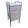 bedside table stainless steel lacquered metal 80s design