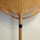 Set of 2 Uchiwa bamboo and rice paper wall lights by Ingo Maurer, Germany 1973