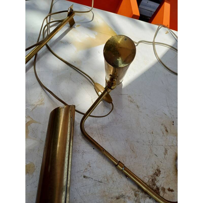 2 brass picture lamps