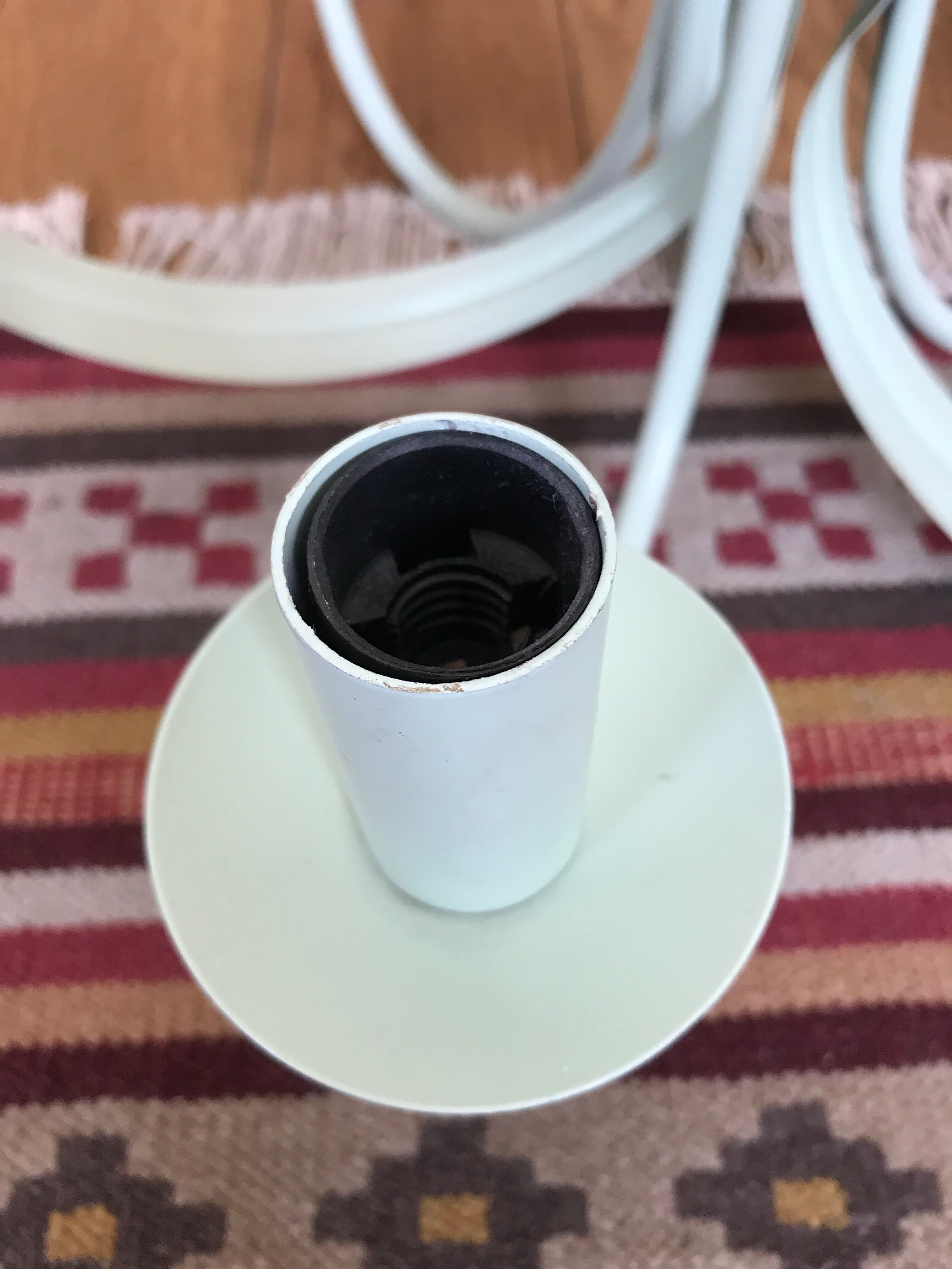 Green water metal chandelier