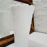 Pure white opaline vase