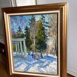 Signed painting Oil on cardboard dimensions: height -63cm- width -53cm-