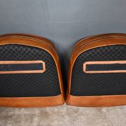 Pair of Solange club armchairs in sheepskin leather – reproduction