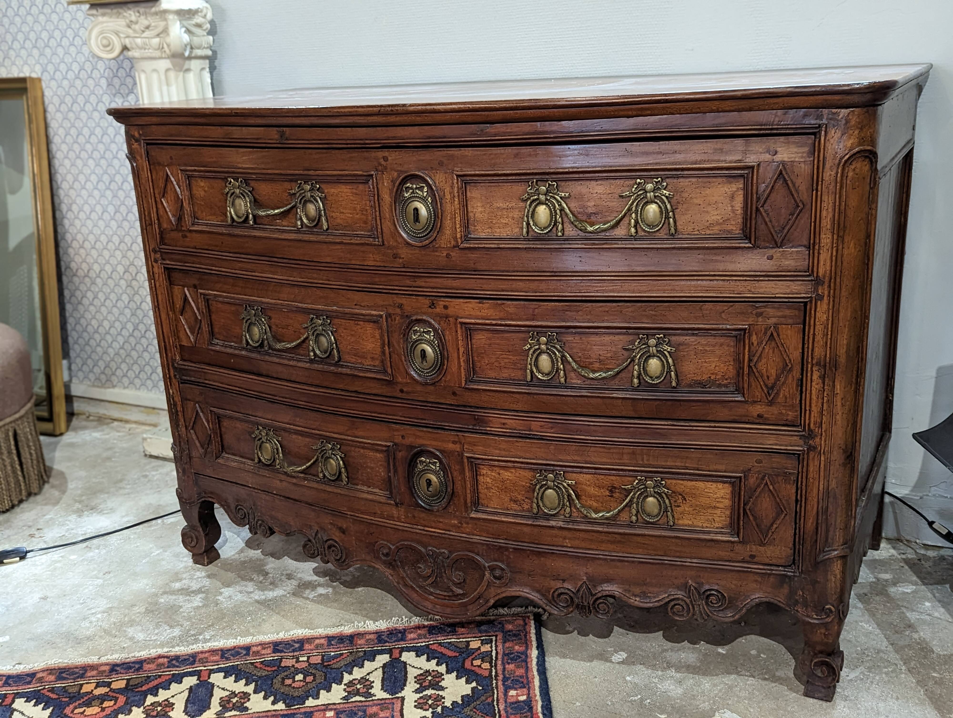 Louis XV period chest of drawers